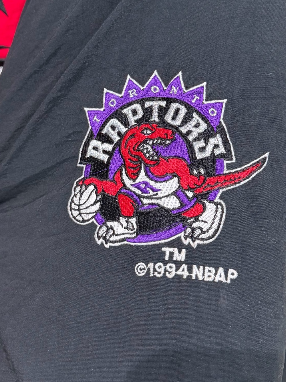 Vintage 1994 Starter Toronto Raptors Big Logo Jacket NBA Korea Made Rare - Picture 7 of 15